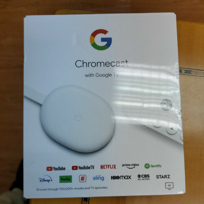 Chromecast with Google TV 白色 現貨。樓下711，可以馬上寄送。