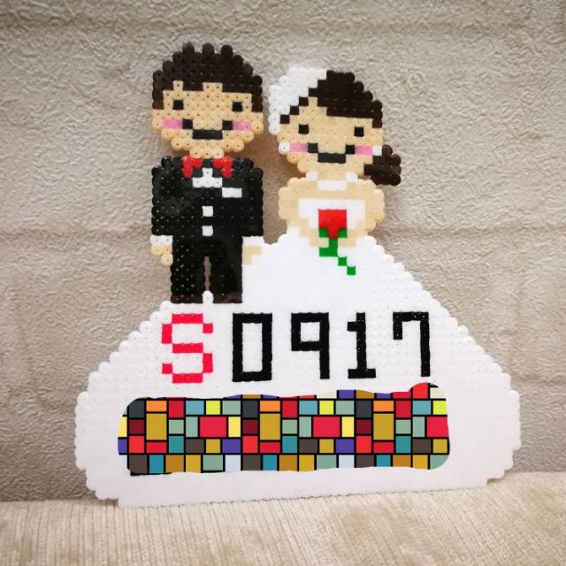 客製拼豆婚禮小物結婚賀禮新郎新娘 蝦皮購物