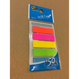 3M 利貼 可再貼 螢光標籤 583-5