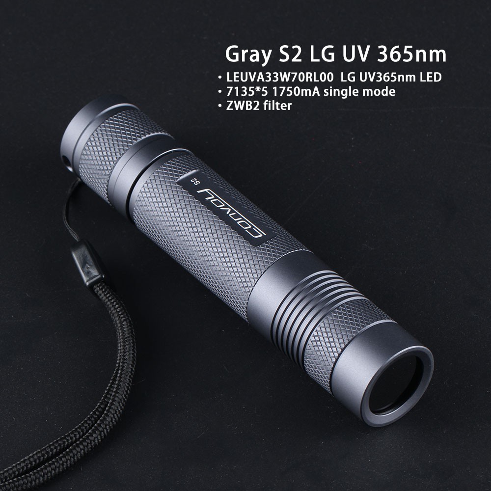 convoy  UV 365nm 5W 紫光 手電筒 18650 螢光檢測 UV固化