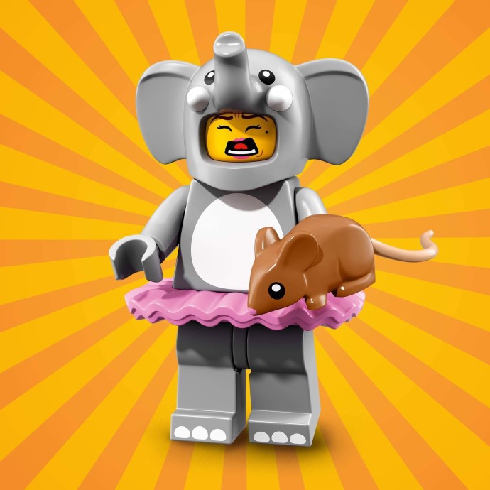 【台中翔智積木】LEGO 樂高 71021 18代人偶包 1 大象人 大象女孩