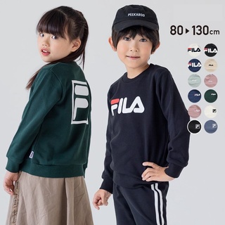﹝現貨﹞日本購入 正版 872202 FILA 長袖上衣 長袖 上衣 童裝 毛圈 大學T 男童 女童 綿T