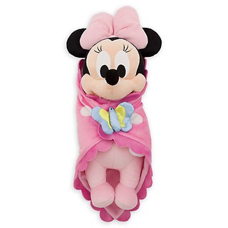 高雄好時光 美國迪士尼Disney官方正品 嬰兒玩具 安撫娃娃 絨毛玩偶 嬰兒毯 米妮 10吋