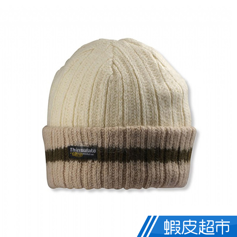 SNOWTRAVEL 3M防風透氣保暖羊毛帽(條紋摺邊) (白) [款式STAR018d-WHT]  現貨 蝦皮直送
