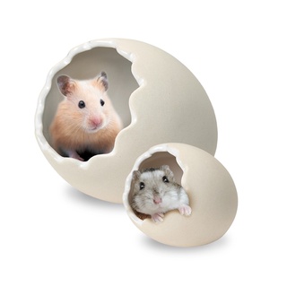 【三隻小豬寵物用品】 Marukan 鼠鼠蛋蛋窩 陶瓷窩 ML-336 S號(三線/老公公)/ML-337 M號(黃金)