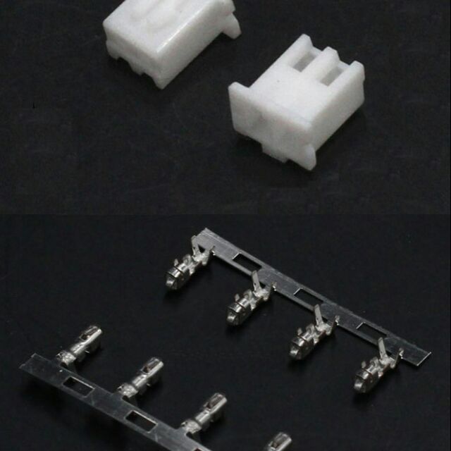 XH2.54接插件端子插頭 2.54mm白色連接器膠殻端子2P*4套或直針插座2P*4個
