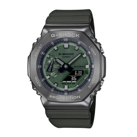 【無限精品 REMIX】CASIO G-SHOCK 簡約獨特金屬質感八角型錶殼 GM-2100B-3A