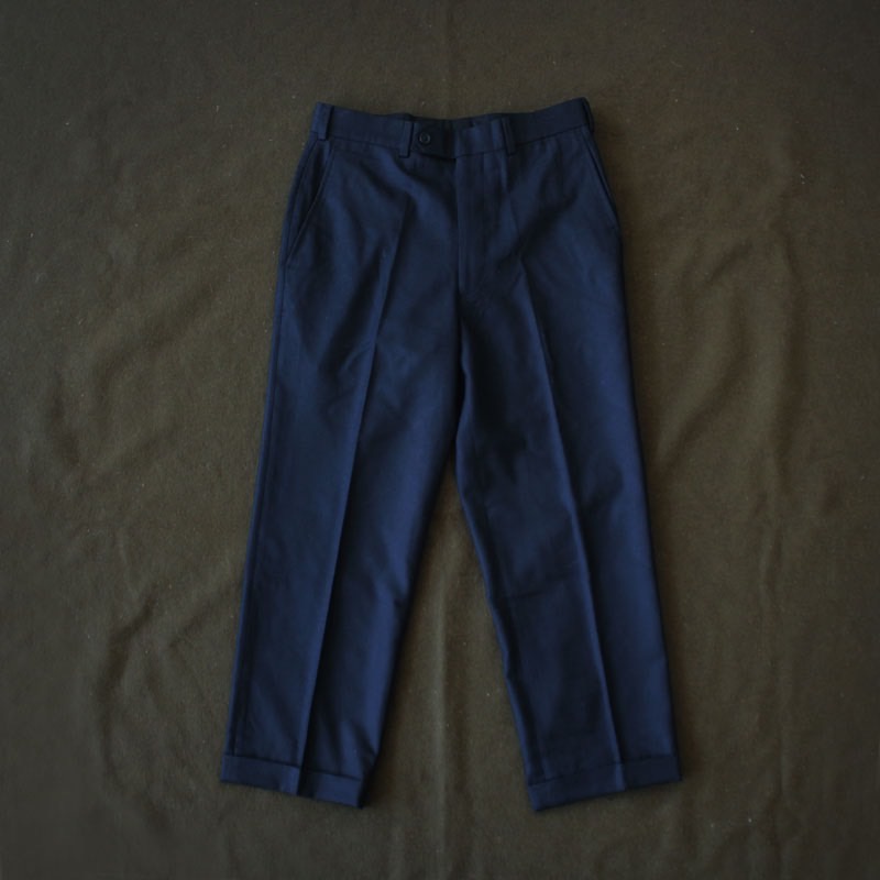 都市廢棄所 古著 vintage Brooks Brothers 黑 藍色 羊毛 西裝褲 長褲 寬褲 經典
