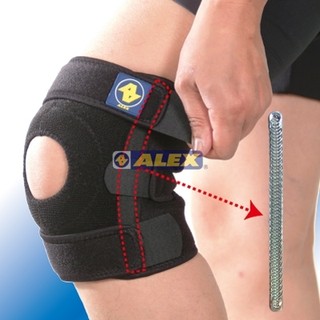 (布丁體育)公司貨附發票 台灣製造 ALEX T-39 矽膠單側條護膝(單只) 護具 運動護具