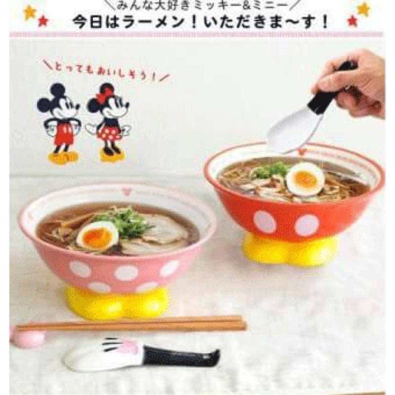 *現貨*日本 Disney 迪士尼  陶瓷碗 造型碗 拉麵碗 泡麵碗 湯碗 丼飯碗 附 陶瓷湯匙