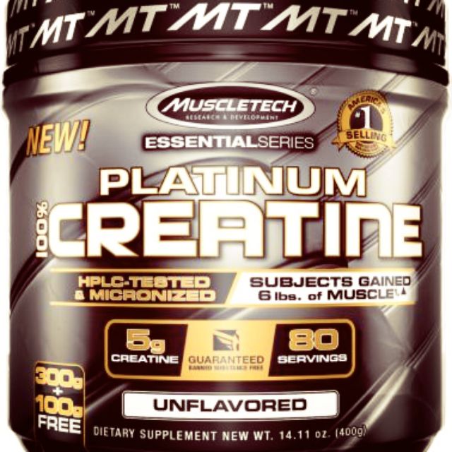 「現貨促銷一週」 MuscleTech 白金 微粉化 肌酸 無調味 Platinum creatine unflavor