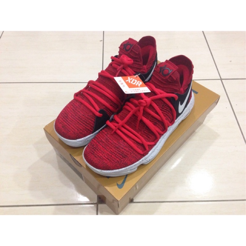 全新正品NIKE ZOOM KD10 EP X UNIVERSITY RED 雷帝XDR大學紅配色US:8.5~9.5號
