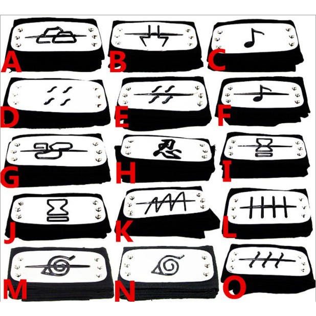 火影護額全系列 木葉 砂忍 音忍 草忍 湯忍 雲隱 雨隱 霧隱 岩隱 瀧隱 忍者聯軍 叛忍 護額 火影忍者 NARUTO