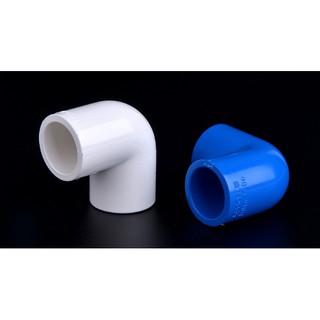 台灣現貨 PVC 藍/白色 (4分/6分/1吋/1.2吋/1.5吋)90度彎頭 魚菜共生 水族 DIY配件