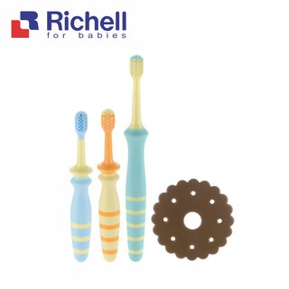 Richell 利其爾｜訓練型齒間刷套組 8M~12M