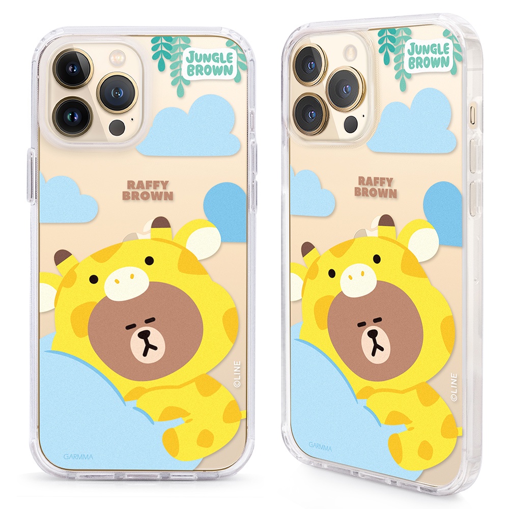 GARMMA 永橙 LINE FRIENDS 二合一四角防摔保護套 長頸鹿熊大【魔力電玩】