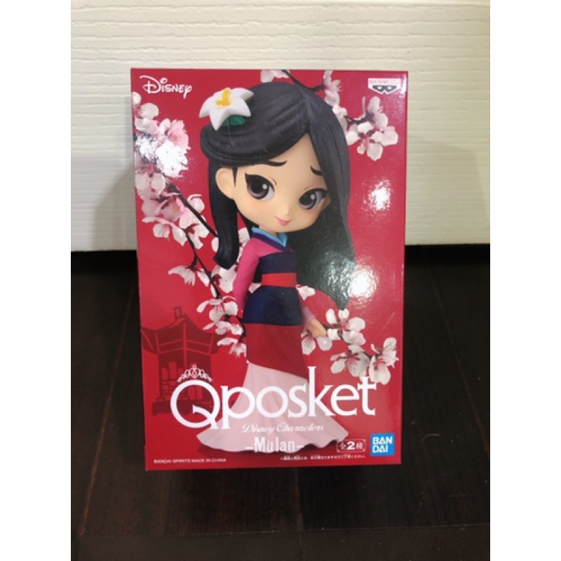 全新正版 QPOSKET 迪士尼公主 花木蘭 Mulan 公仔 景品 原色
