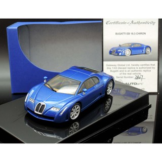 【M.A.S.H】[現貨瘋狂價] Autoart 1/43 Bugatti EB18 3 Chiron blue