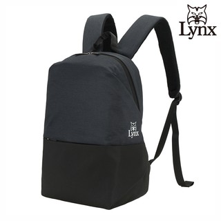 【Lynx】美國山貓極簡休閒防潑水布包後背包 深藍色 LY39-2P53-37