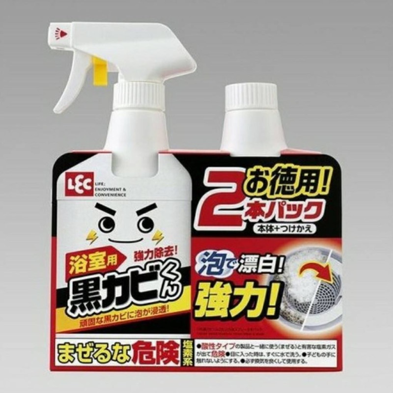 日本製 LEC 黑霉君 強力除霉 泡泡噴劑超值組(400ml+400ml補充罐組)