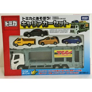 現貨 正版TAKARA TOMY TOMICA多美小汽車 新TM 汽車運輸車(內附4台小車)
