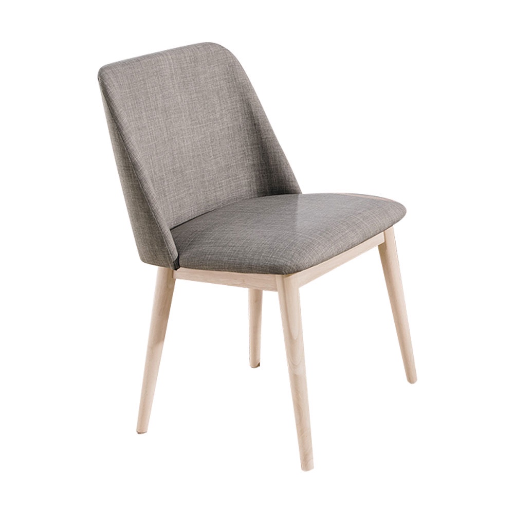 obis 椅子 餐椅 原木洗白灰布餐椅