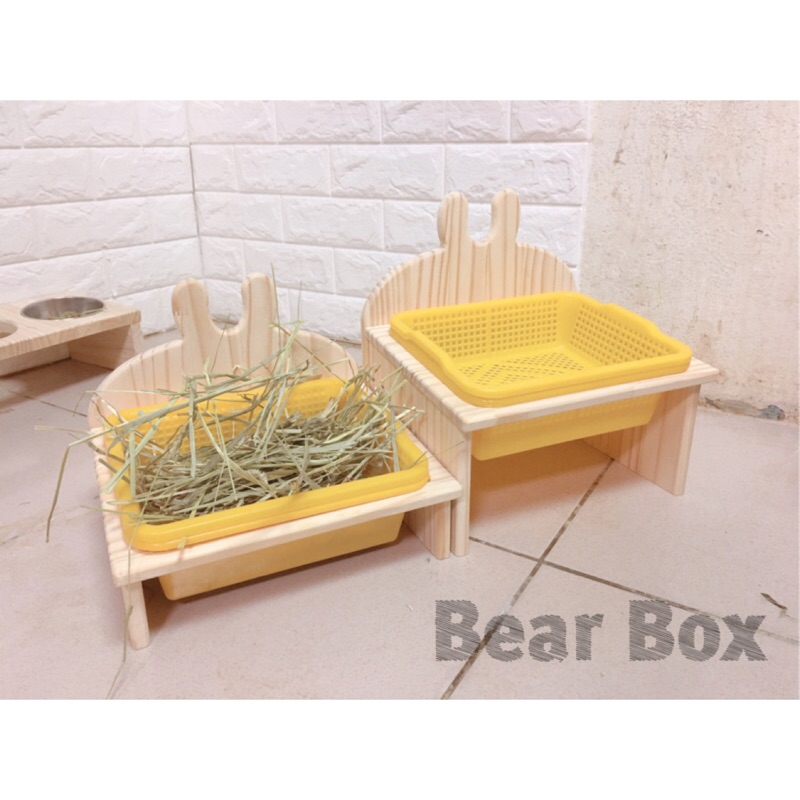 Bear Box熊爸木箱子⭐️「預購」牧草盆 草架 兔子 天竺鼠 松木草盆