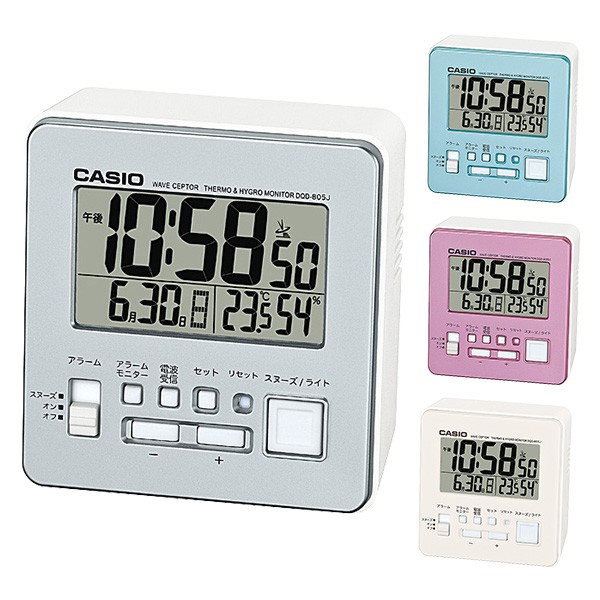 ☆日本代購☆ CASIO DQD-805J 電波鬧鍾  電子鬧鐘 溫度計 濕度計 四色可選 預購
