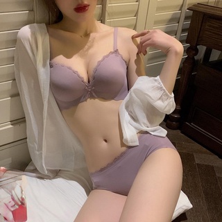 3CM加厚一片式無痕無鋼圈舒適內衣女小胸集中爆乳內衣加厚少女平胸套裝性感胸罩