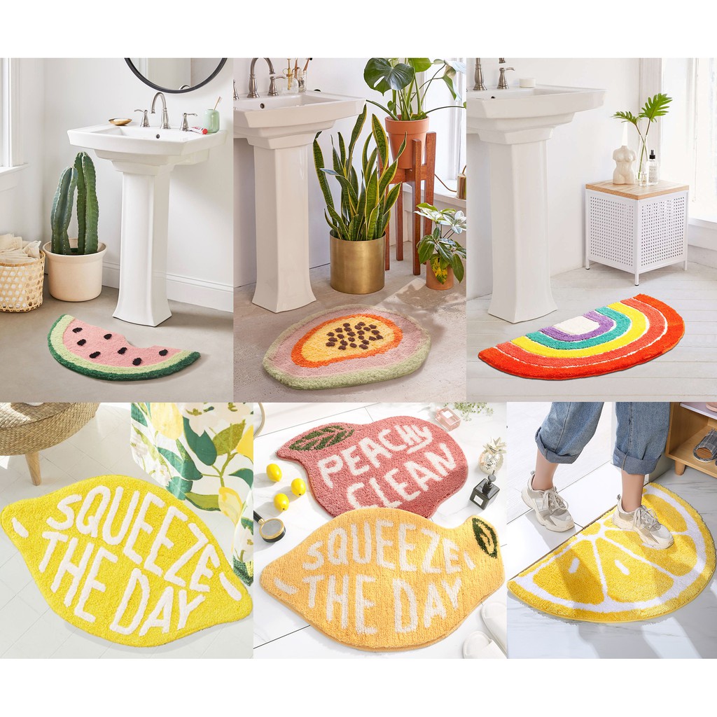 現+預【Livinggoods】多款可愛水果地墊/西瓜/桃子/彩虹/檸檬/梨子地毯/腳踏墊/墊子/踩腳墊/浴室地墊