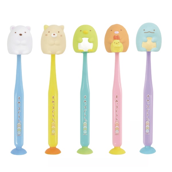 日本 角落生物造型吸盤牙刷(6Y+)-5款可選|兒童牙刷【麗兒采家】