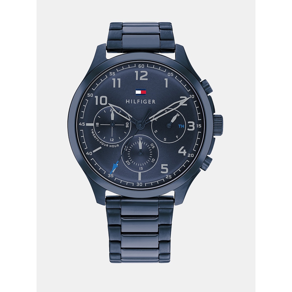 Tommy Hilfiger 神秘藍 時尚三眼金屬腕錶  Ø 44mm 『台灣總代理公司貨』