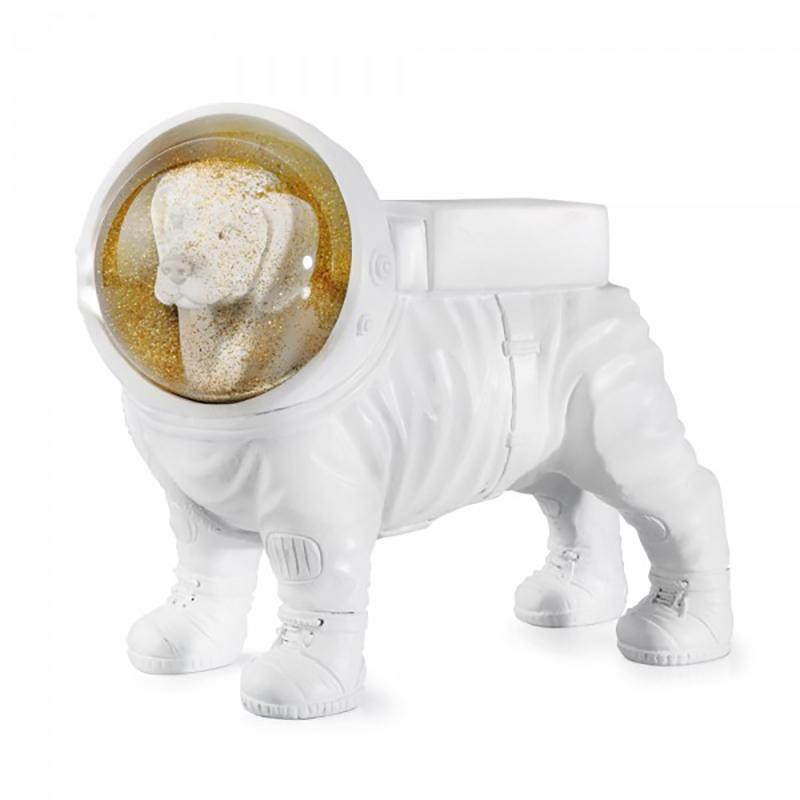 德國DONKEY 太空狗狗造型水晶球雪花球擺飾