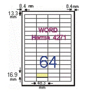 鶴屋 三用電腦標籤 L1748 A4 /64格 電腦標籤 標籤 Q10