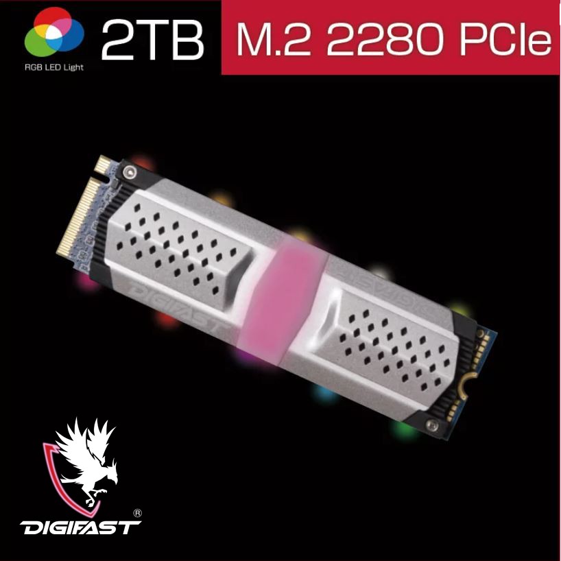 DIGIFAST 迅華 M.2 NVMe RGB SSD -Knight 2TB 高速固態硬碟