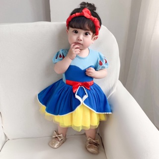 ❤️包屁裙+髮飾❤️白雪公主裙子兒童澎澎包屁裙女童公主裙週歲嬰童連衣裙包屁裙生日禮物造型服裝白雪公主