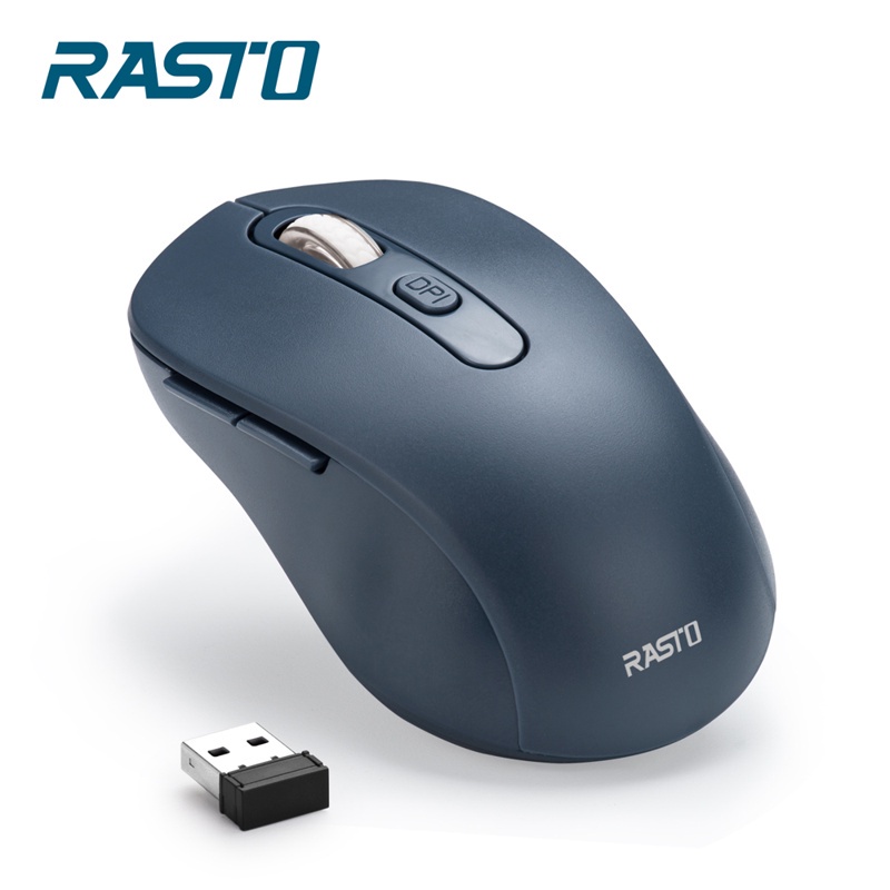 【RASTO】RM13六鍵式超靜音無線滑鼠-藍 TAAZE讀冊生活網路書店
