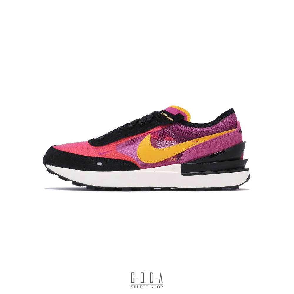 【NIKE WAFFLE ONE GS】黑紅 桃紅 解構 女鞋 DC0481-600 GODA 夠搭