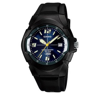 【CASIO】經典前衛設計螢光腕錶-藍面(MW-600F-2A)正版宏崑公司貨