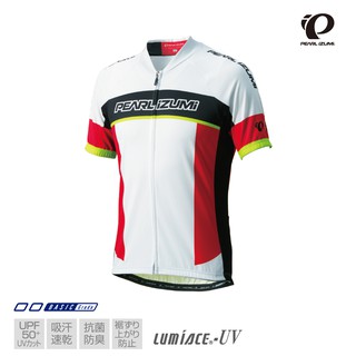 【Pearl Izumi】621-B-31 抗UV吸汗速乾設計款男短車衣 螢光 白紅