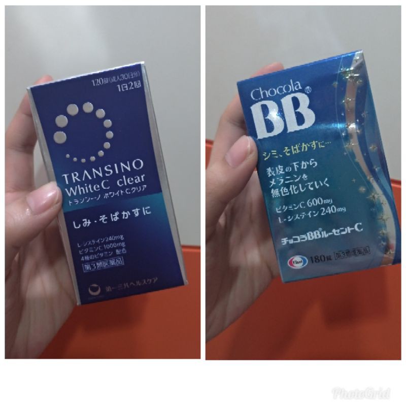 全新✨日本親自帶回🇯🇵日本Chocola 藍BB 180錠/TRANSINO WhiteC clear 120錠