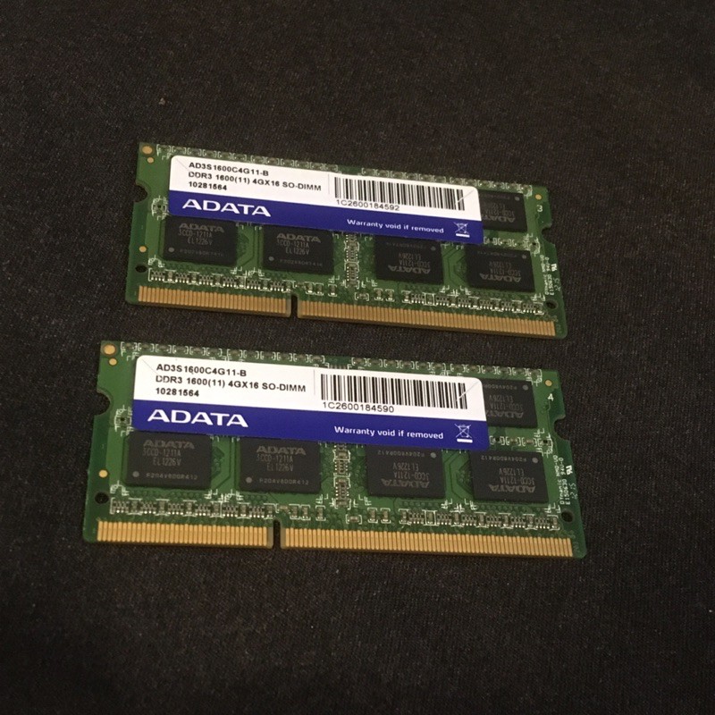 ADATA DDR3 1600 4GB RAM筆記型記憶體
