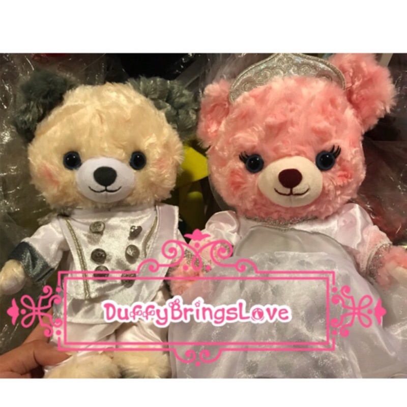 《現貨》2018日本迪士尼PrincessBear公主系列 小美人魚 大學熊 婚紗 婚禮組 SS號 玩偶 娃娃 婚佈擺設