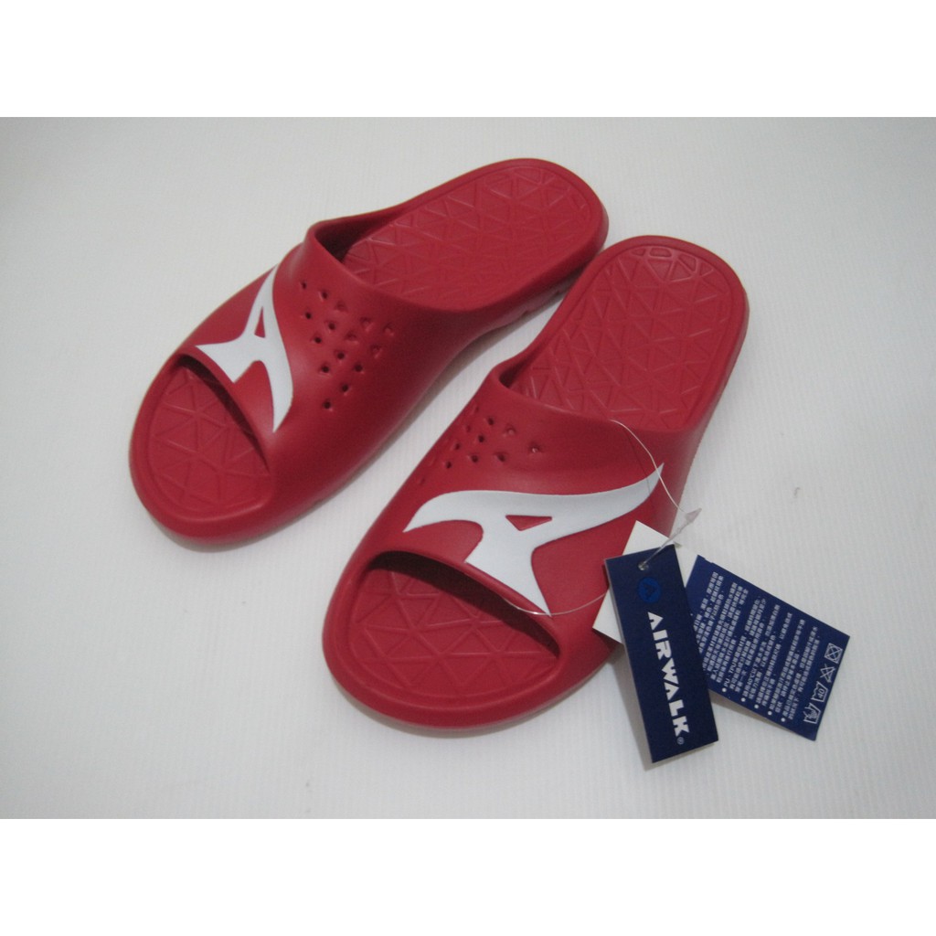 AIRWALK 男女款 防水拖鞋 一體成型 紅色白logo A755220340