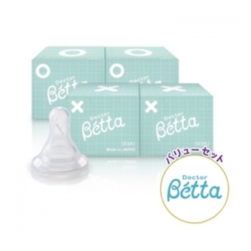 日本帶回Dr.Betta防脹氣奶瓶 Jewel(標準)-圓孔/十字替換奶嘴組