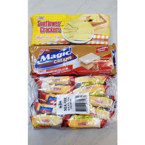 【菲律賓】 MAGIC CREAMS FIBISCO MARIE SUNFLOWER 花生夾心餅乾 瑪莉餅 起司餅乾