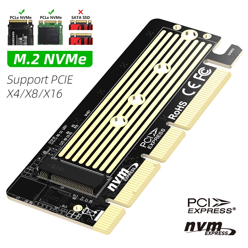 【現貨秒發】M.2轉PCI-E3.0轉接卡NVME電腦固態硬盤SSD高速擴展卡