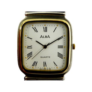 [專業模型] 石英錶 [ALBA 830569] 雅柏 方形羅馬數字錶[白色面]時尚/軍/中性錶[全新品]