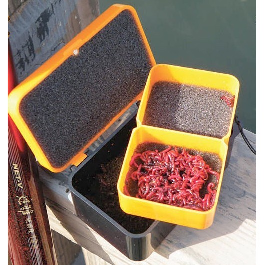 餌盒 餌料 盒 蚯蚓 盒 活餌 盒 紅蟲 盒 釣魚 釣蝦 槍箱