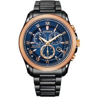 CITIZEN星辰BL5546-81L Eco-Drive萬年曆光動能紳士腕錶/藍面43mm